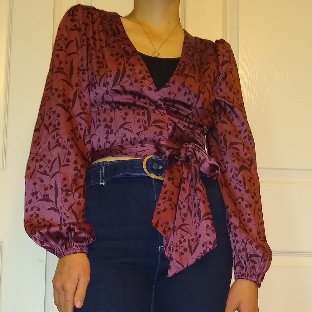 Silky Wrap Long Sleeve